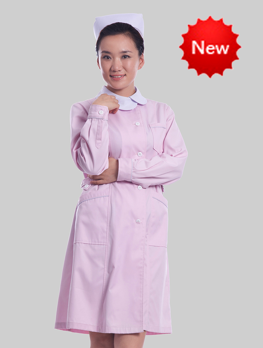 粉色冬装长袖护士服环保