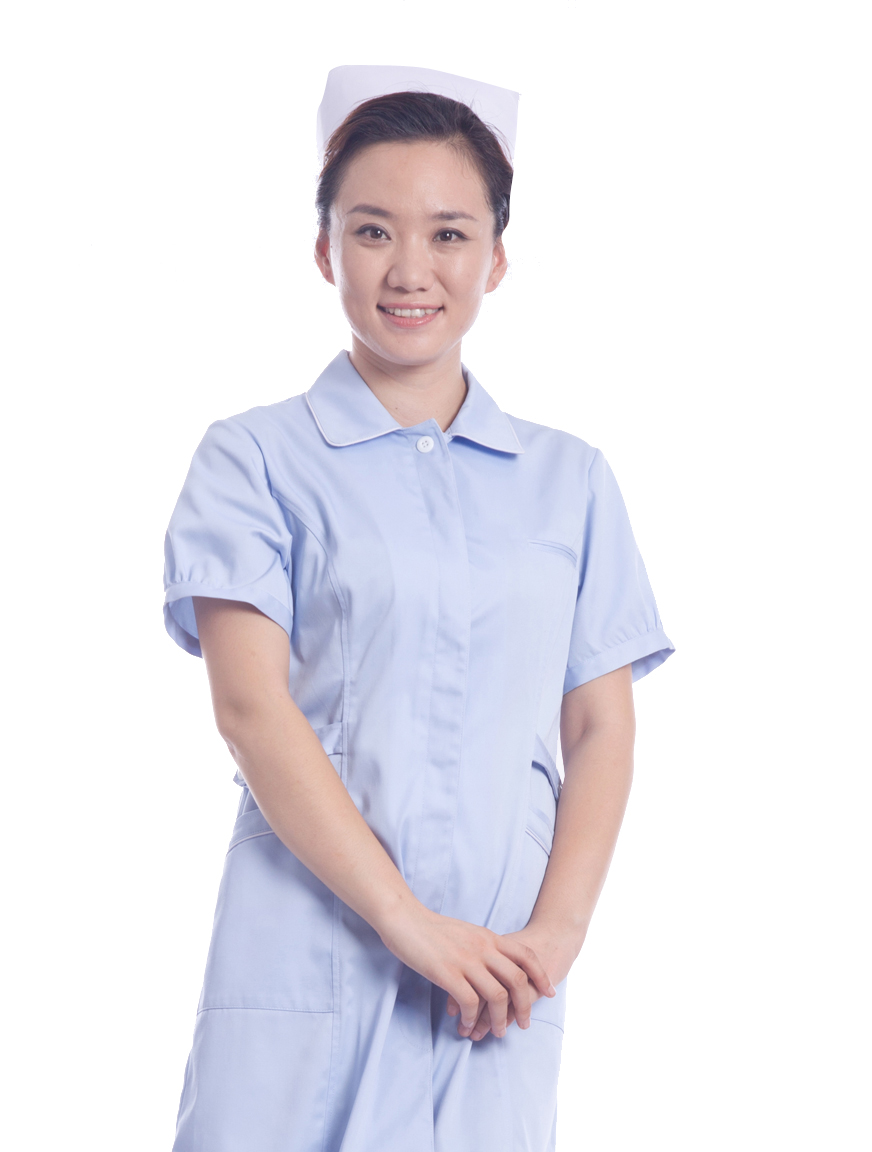 蓝色夏装短袖护士服环保